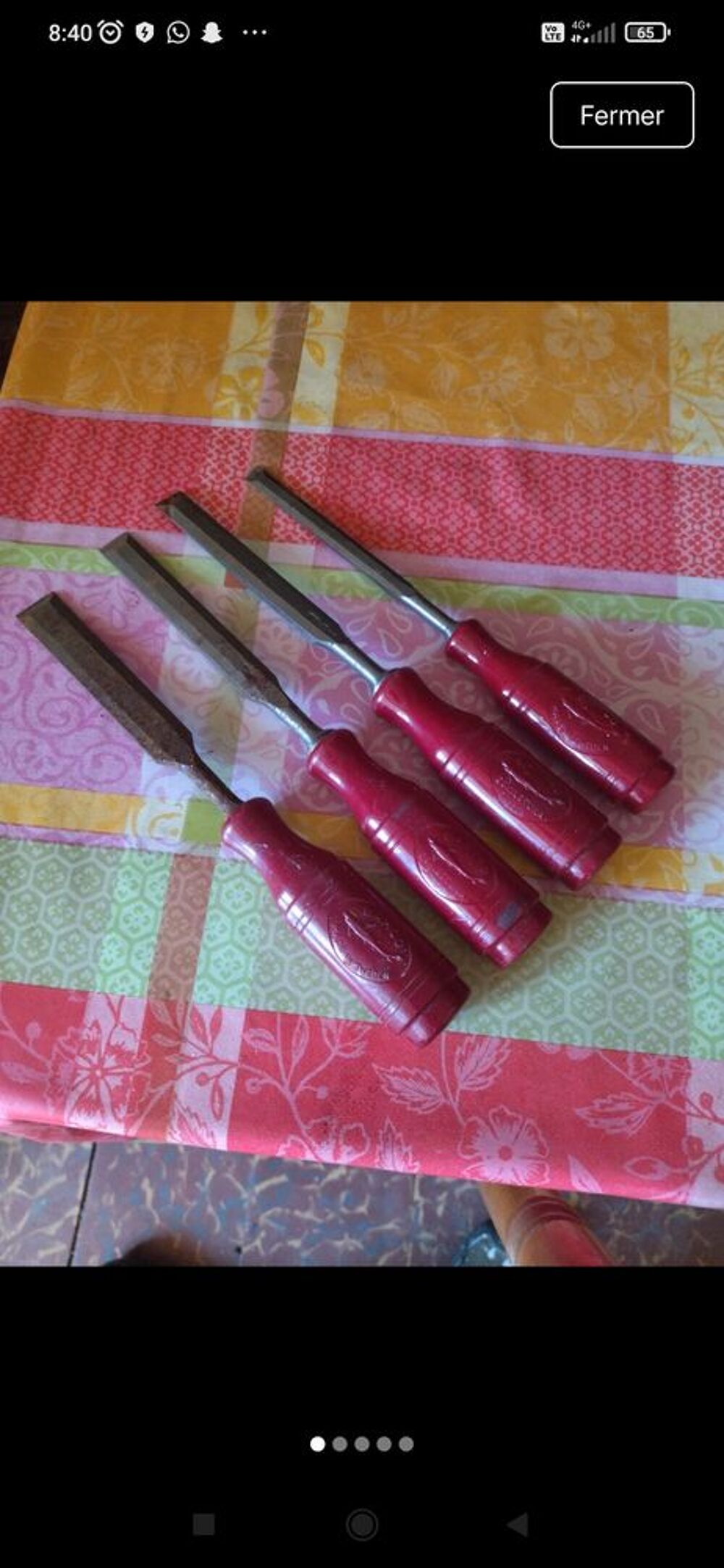 Lot de 4 ciseaux &agrave; bois vintage Bricolage