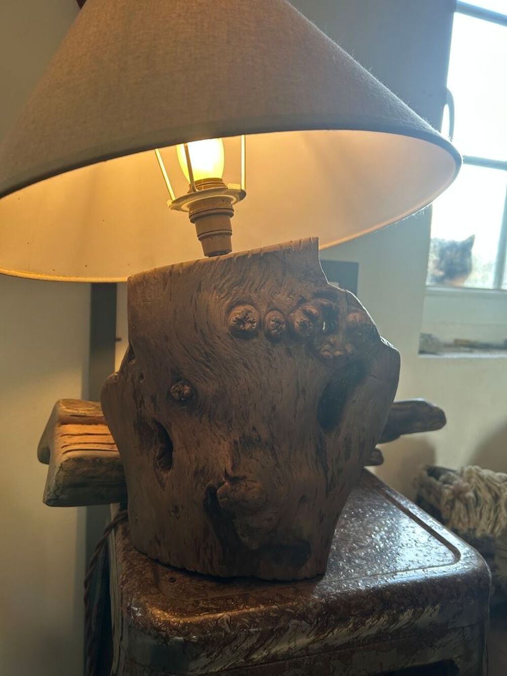 Lampe en bois flotter Décoration