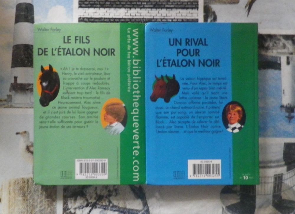 2 L'ETALON NOIR BIBLIOTHEQUE VERTE SOUPLE Livres et BD
