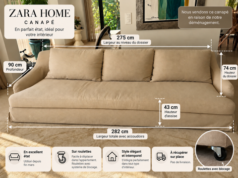 Sofa ZARA HOME Roquebrune-Cap-Martin (06)