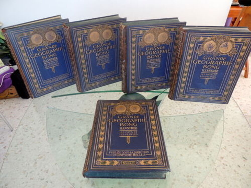 5 tomes grande geographie BONG Livres et BD