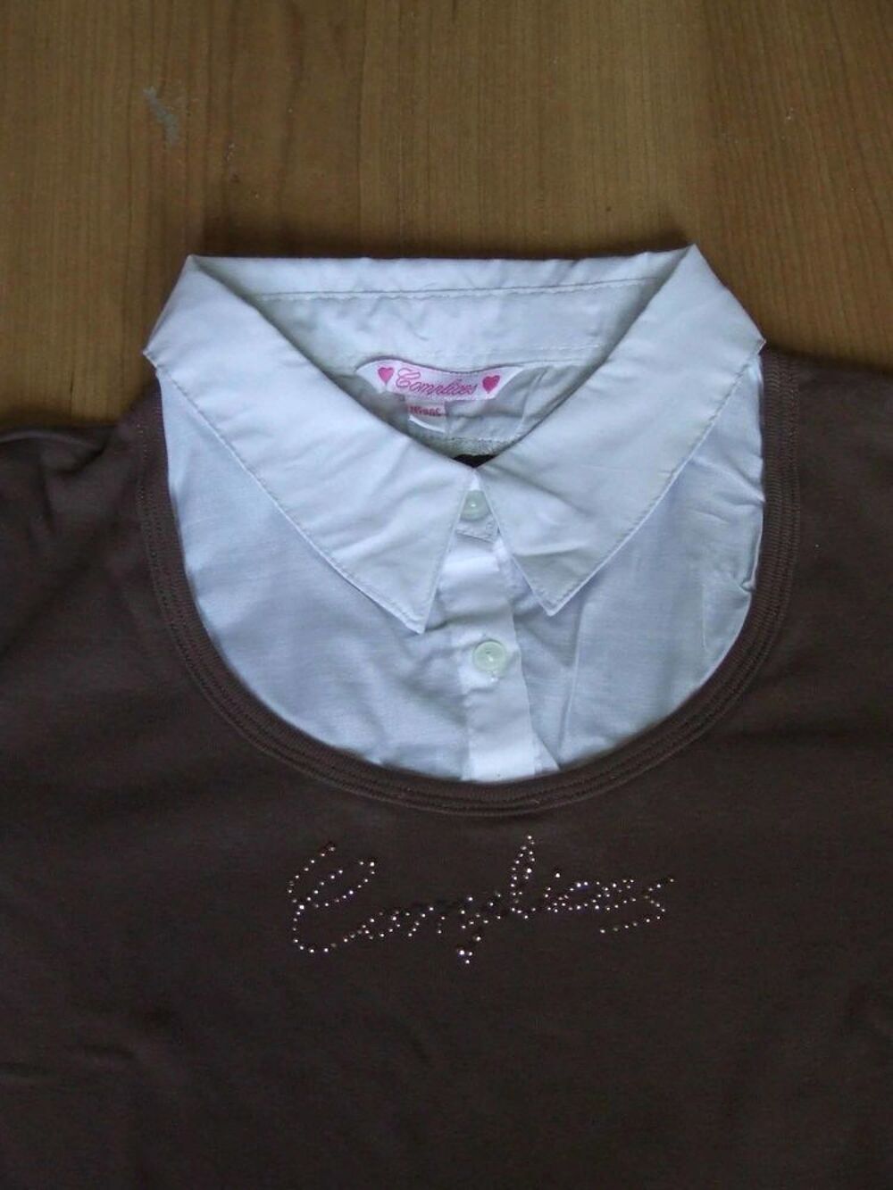 Tee-shirt manches longues 2 en 1, Marron,16&nbsp;ans, TBE Vêtements enfants