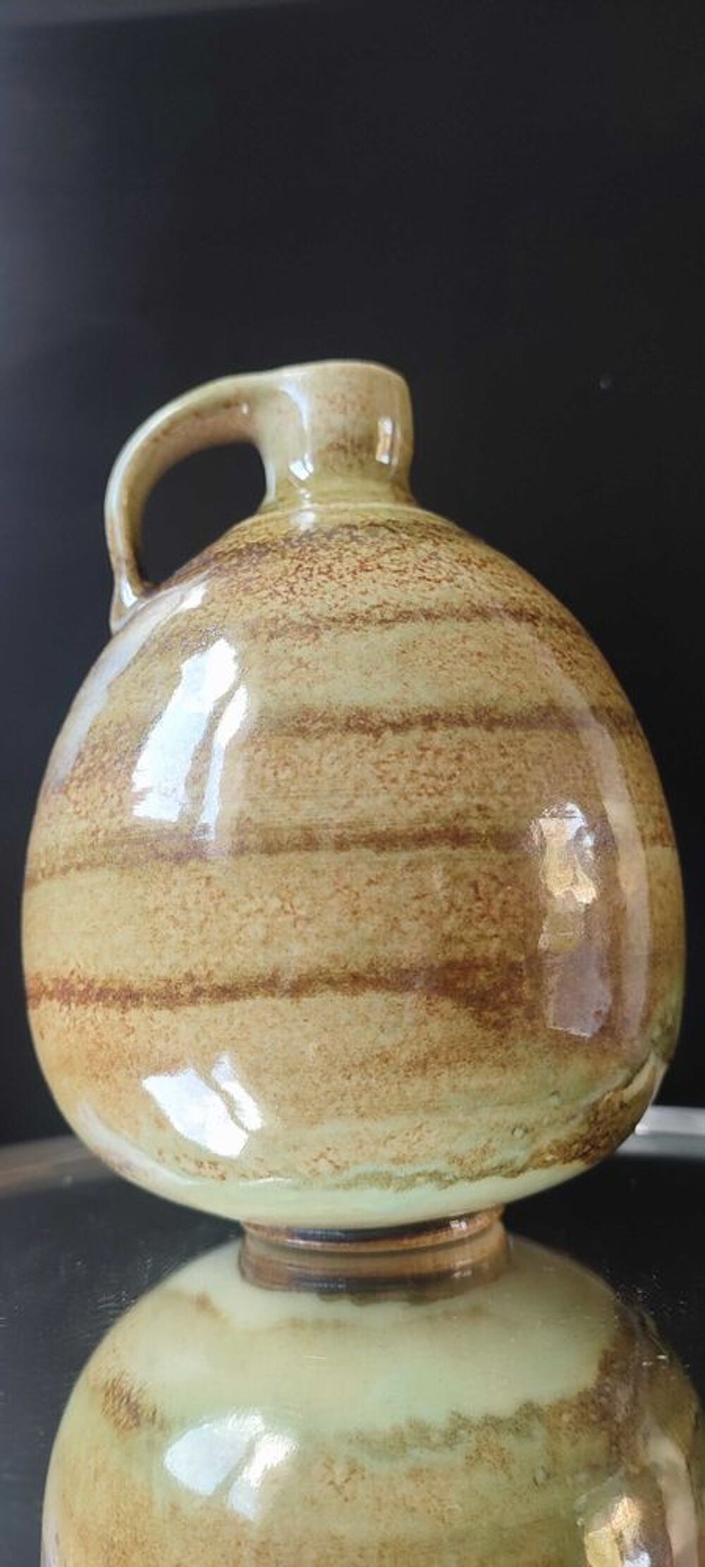 Pichet gr&egrave;s Matthieu Li&eacute;vois Atelier Cr&eacute;amik S&eacute;n&eacute; Morbihan 