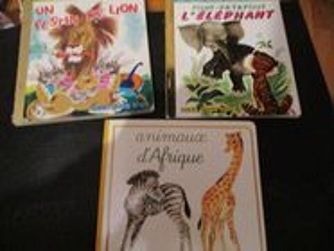 Trois livres animaux sauvages jeunes enfants 1 Mrignies (59)