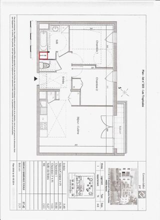Appartement 2 pièces 43 m² · à Saint-Herblain · 43 m² · 155 000 €