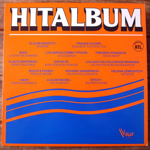 HIT ALBUM -33t- CLAUDE BARZOTTI-PLASTIC BERTRAND-FR. OLIVIER 8 Tourcoing (59)