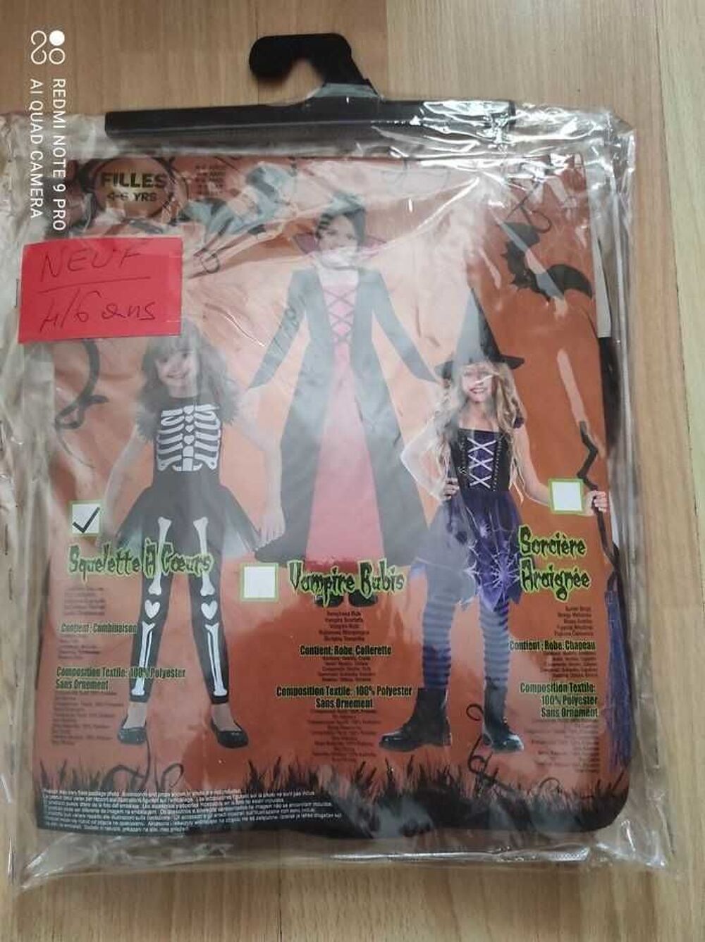 d&eacute;guisement halloween enfant squelette &agrave; coeurs Jeux / jouets