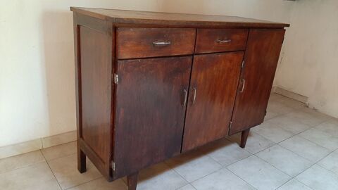 Buffet ancien en bois massif 136 cm - 3 portes et 2 tiroirs 60 Saint-Yzan-de-Soudiac (33)
