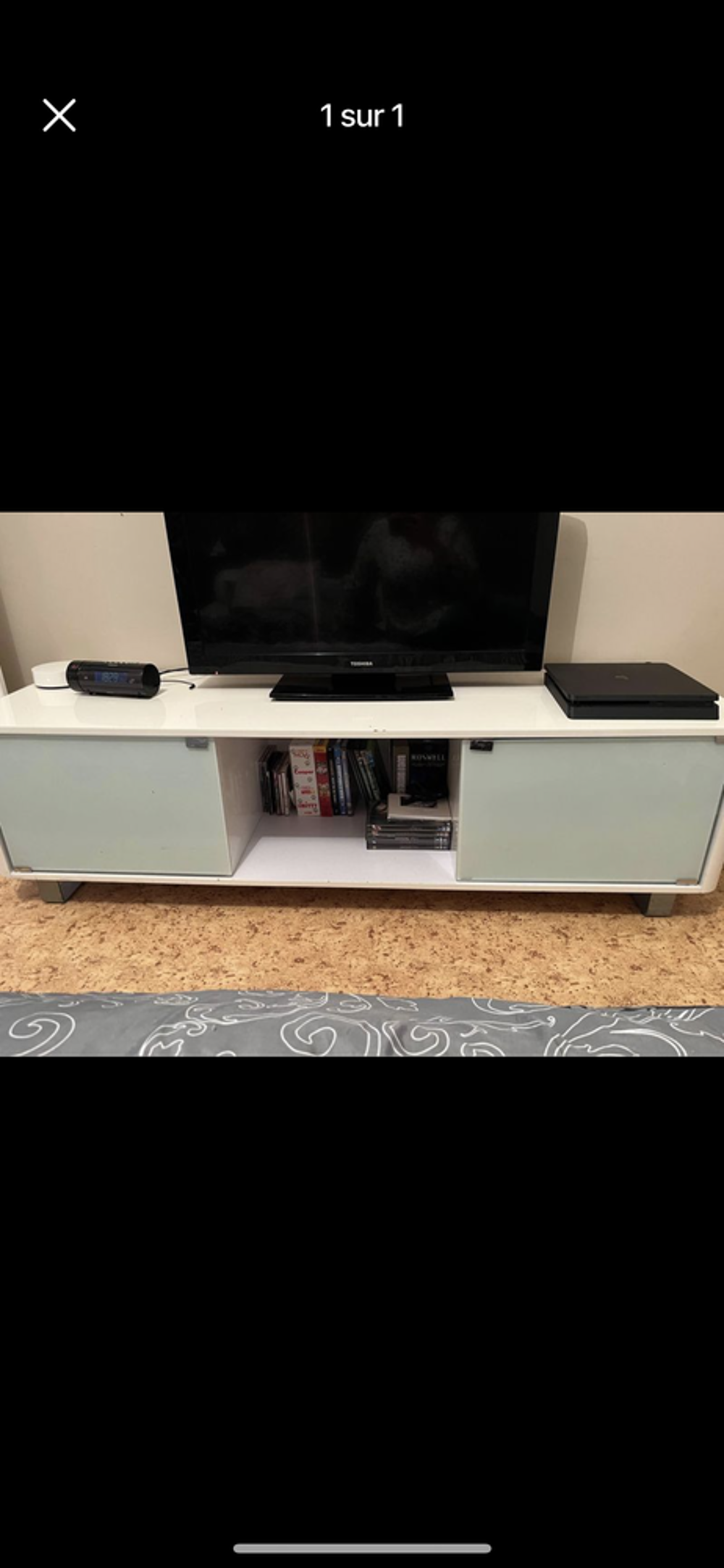 Meuble tv laqu&eacute; blanc 
Meubles
