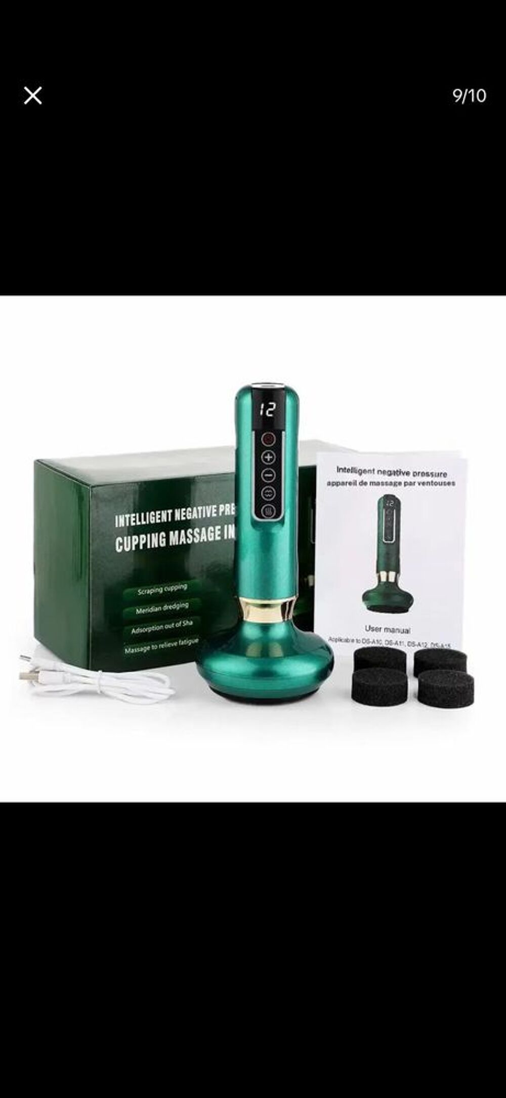 Appareil de massage Gua Sha ventouse &eacute;lectrique Accessoires