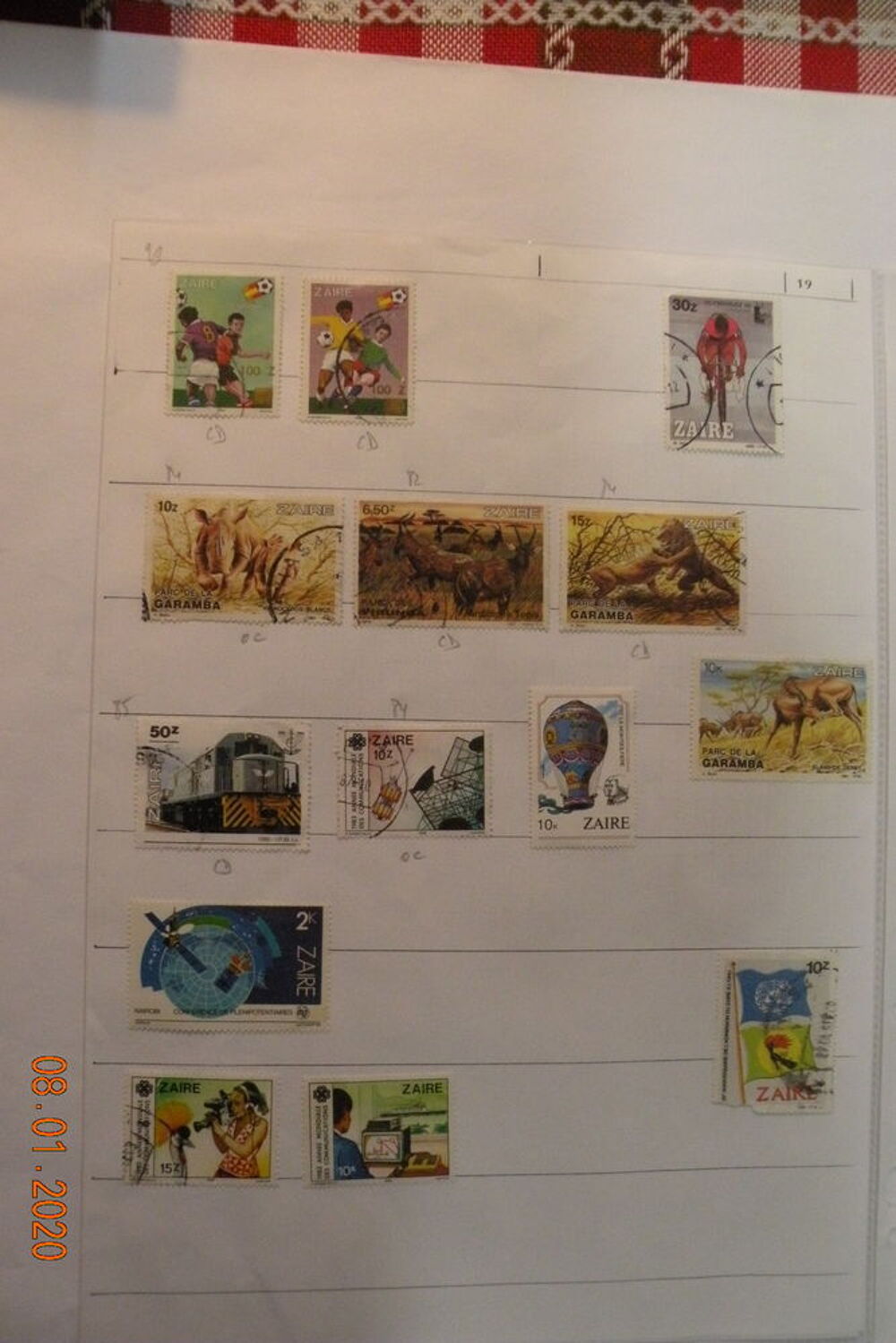 86 Timbres du ZA&Iuml;RE 