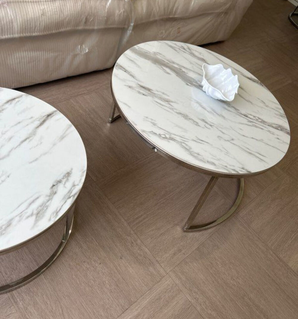 Table basse marbre blanc Meubles