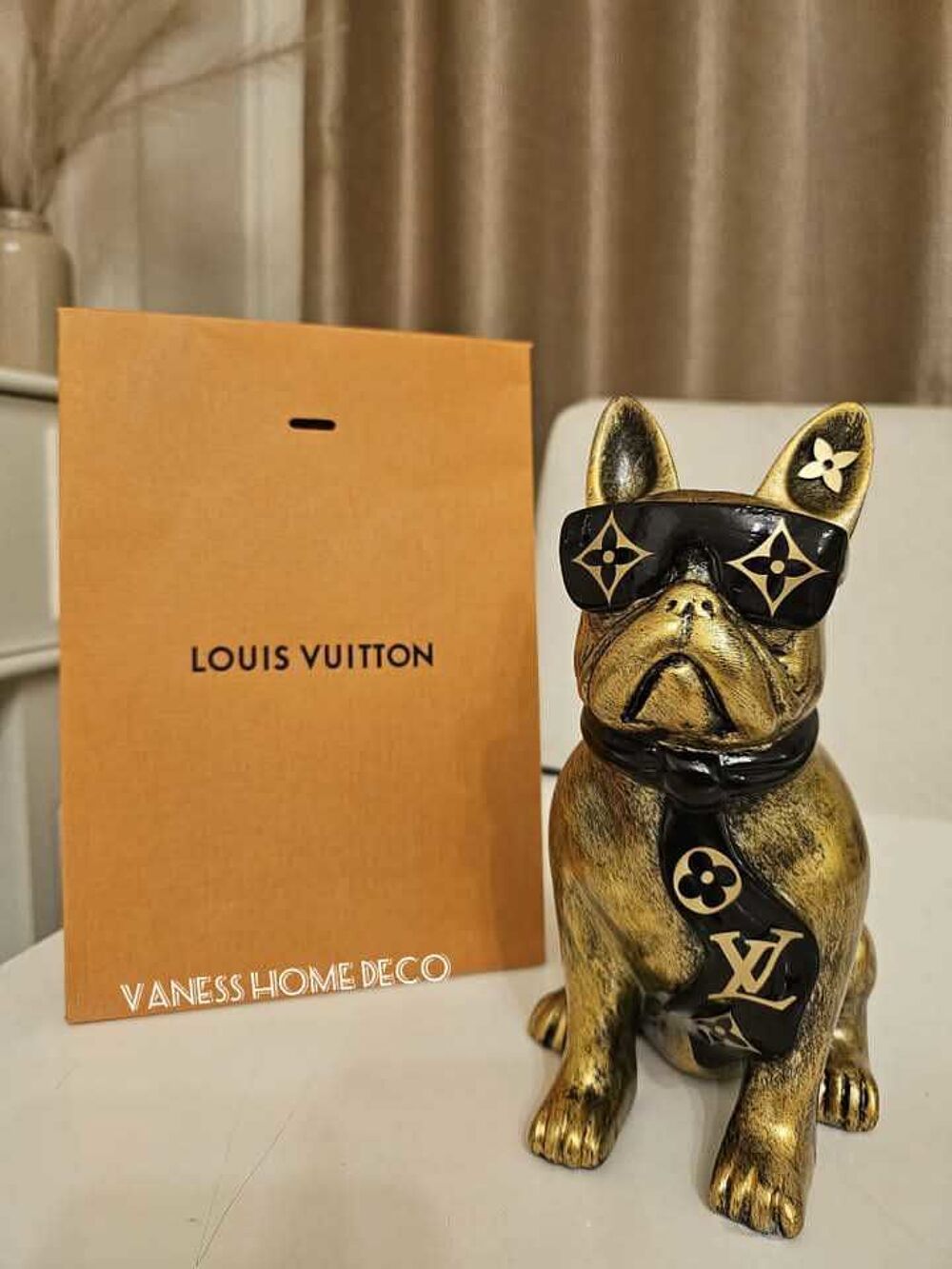mini statue resine bouledogue neuf 100e Décoration