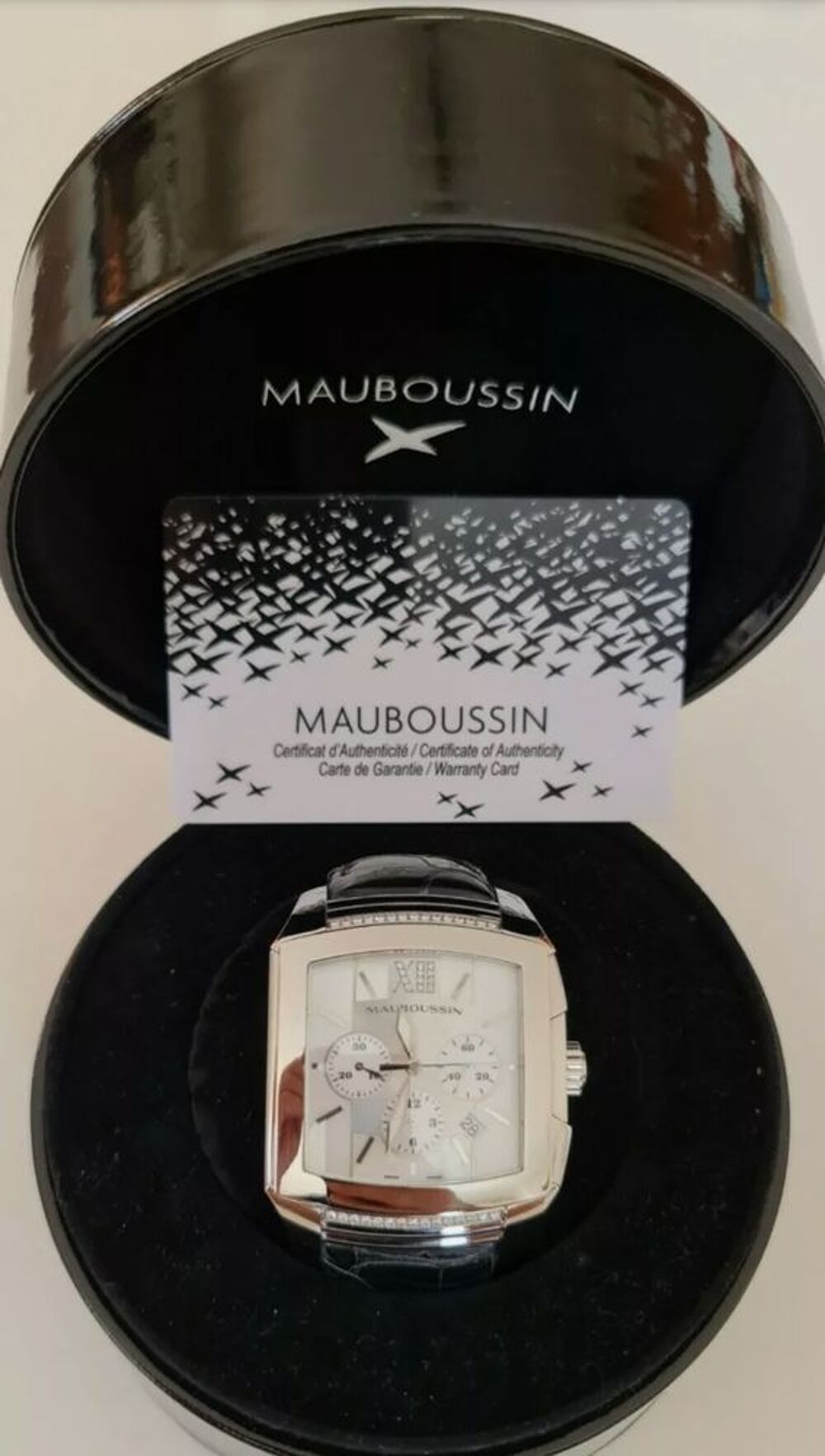 MONTRE DE LUXE MAUBOUSSIN DELIT PAVAGE DIAMANTS TR&Egrave;S RARE Bijoux et montres