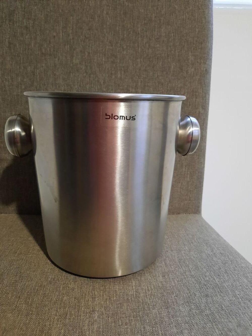 Grand seau &agrave; gla&ccedil;on en inox marque Blomus originale Cuisine