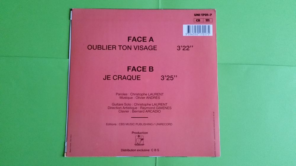 CHRISTOPHE LAURENT 45T * CD et vinyles