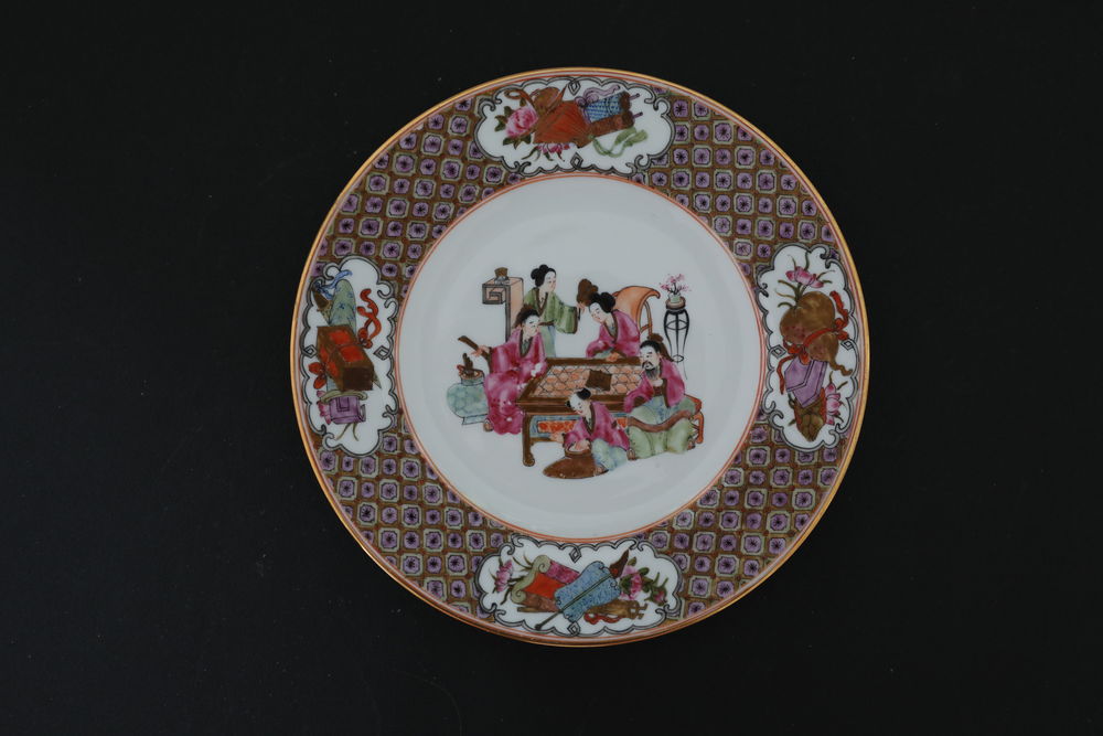 ASSIETTE CHINOISE 5 PERSONNAGES 