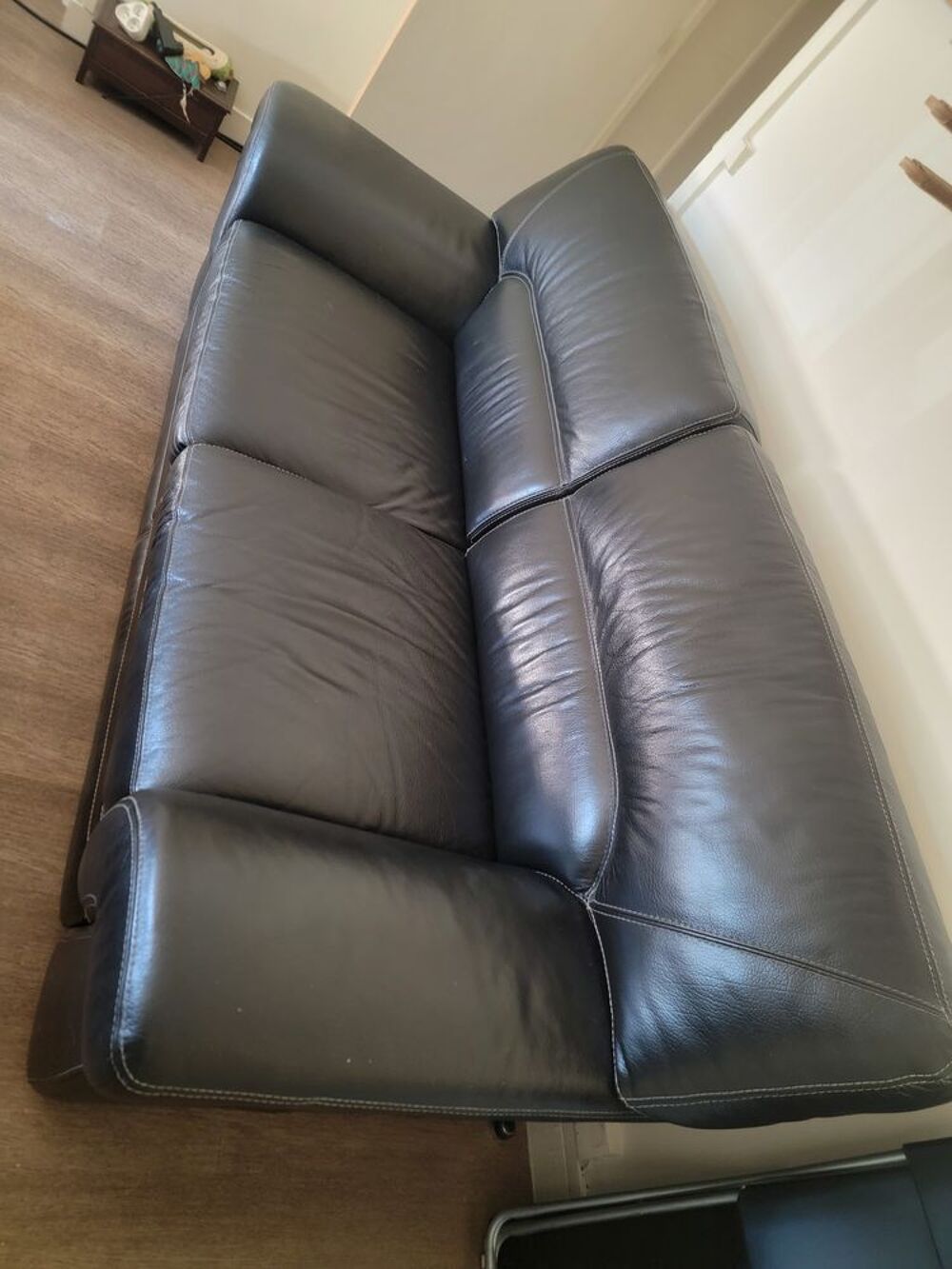 Salon cuir noir Meubles