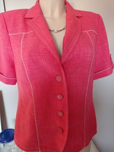 Magnifique veste  manches courtes coloris rose 12 Auneau (28)
