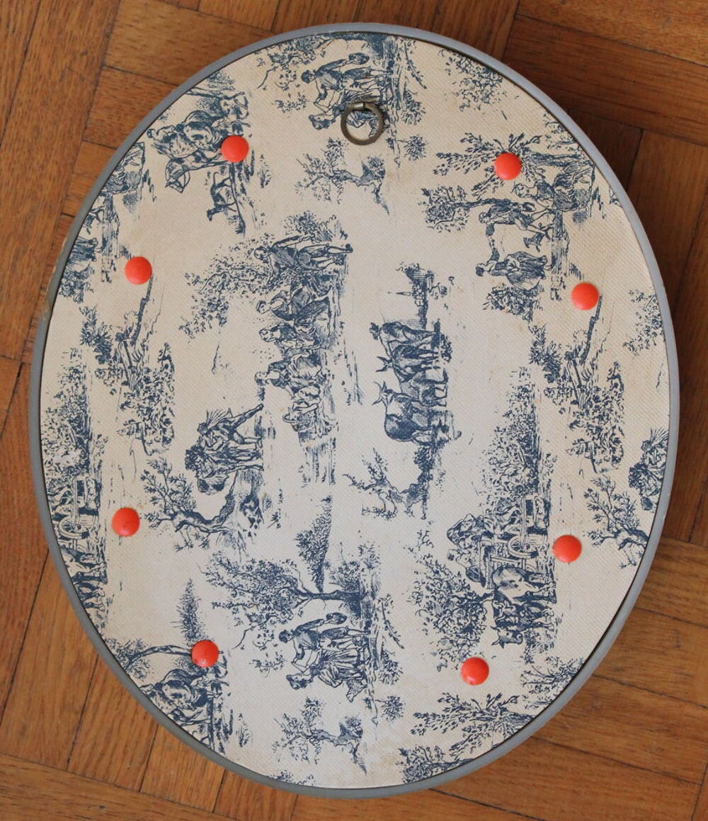 Cadre verre bomb&eacute; vintage 70 avec fleurs immortelles Décoration