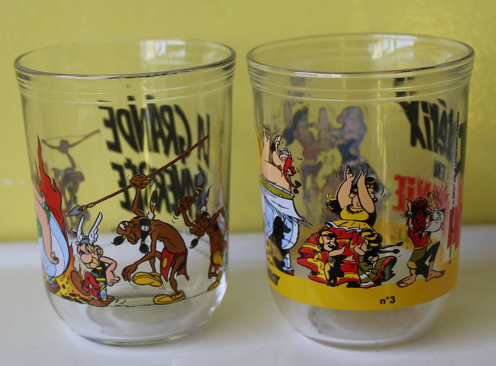 Verres &agrave; moutarde vintage Ast&eacute;rix Albums 1999 