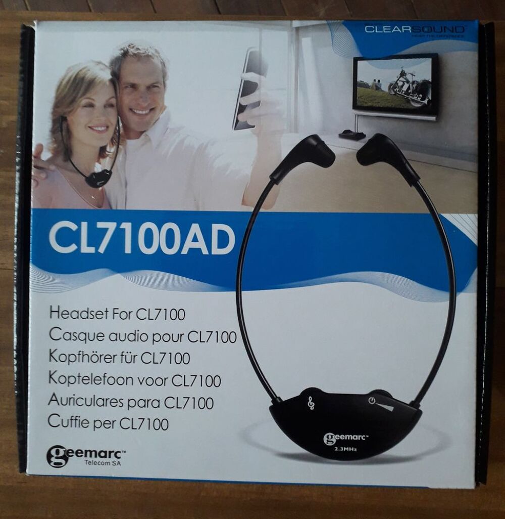 Lot casques ( neufs ) pour t&eacute;l&eacute;vision : Geemarc LC7100 Photos/Video/TV