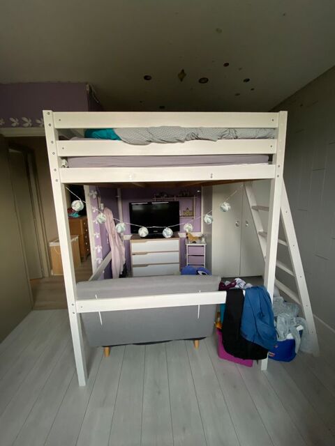 Lit mezzanine blanc 140x190 250 Les Grangettes (25)