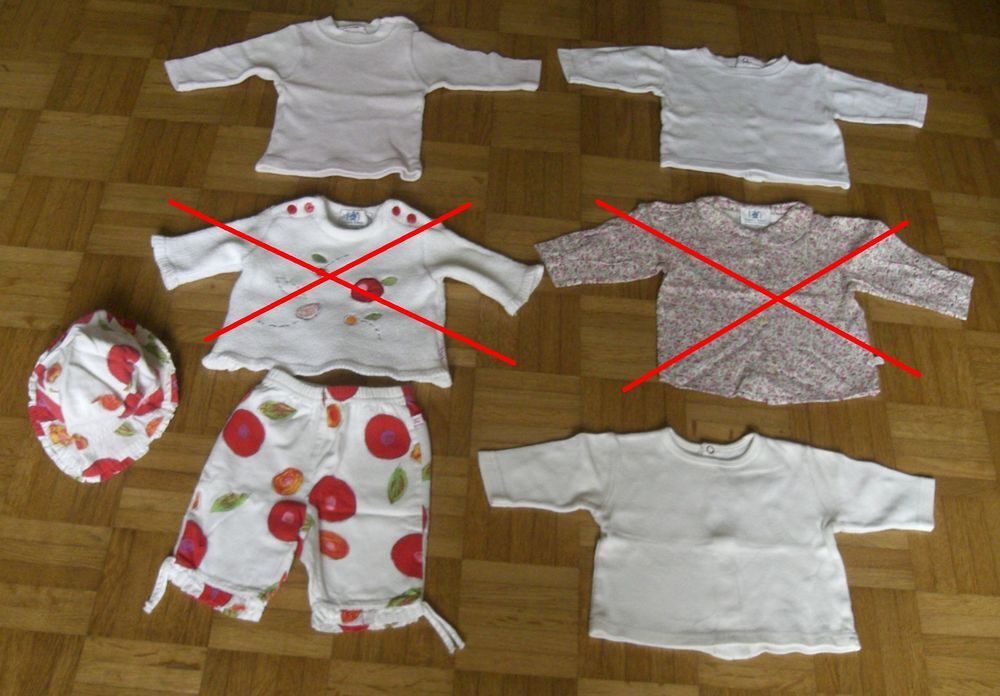 Lot 6 VETEMENTS FILLE BEBE 3 MOIS Vêtements enfants
