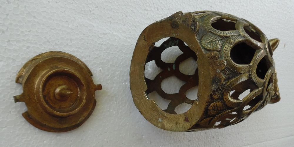 Hibou Bougeoir photophore en laiton ou en bronze collector Décoration
