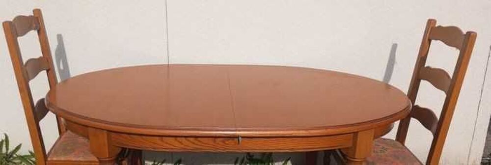 Table ovale bois massif extensible Meubles