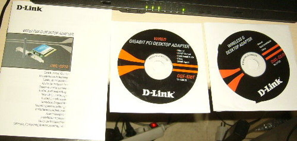 2 CD d'installation D-Link pour wireless G+ notice Matriel informatique