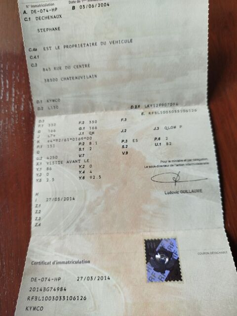 KYMCO Quad 2004 occasion Châteauvilain 38300