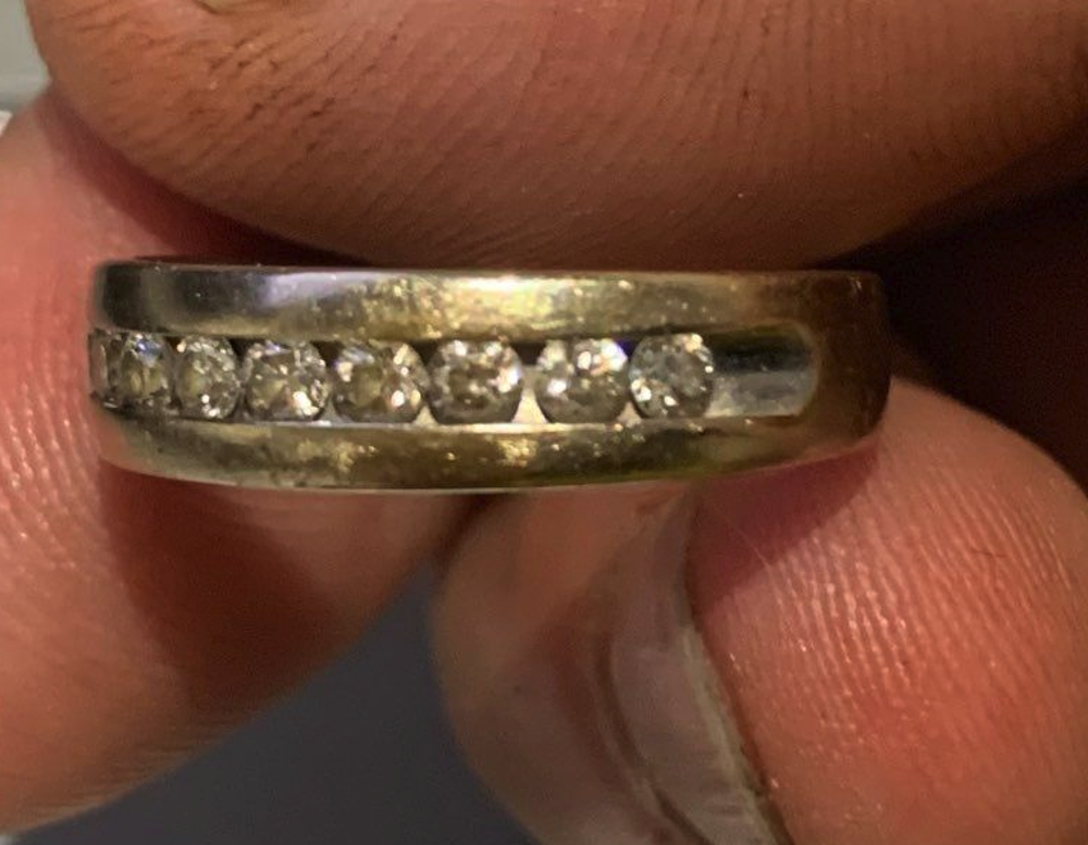 Bague homme sertie de 10 diamants Bijoux et montres