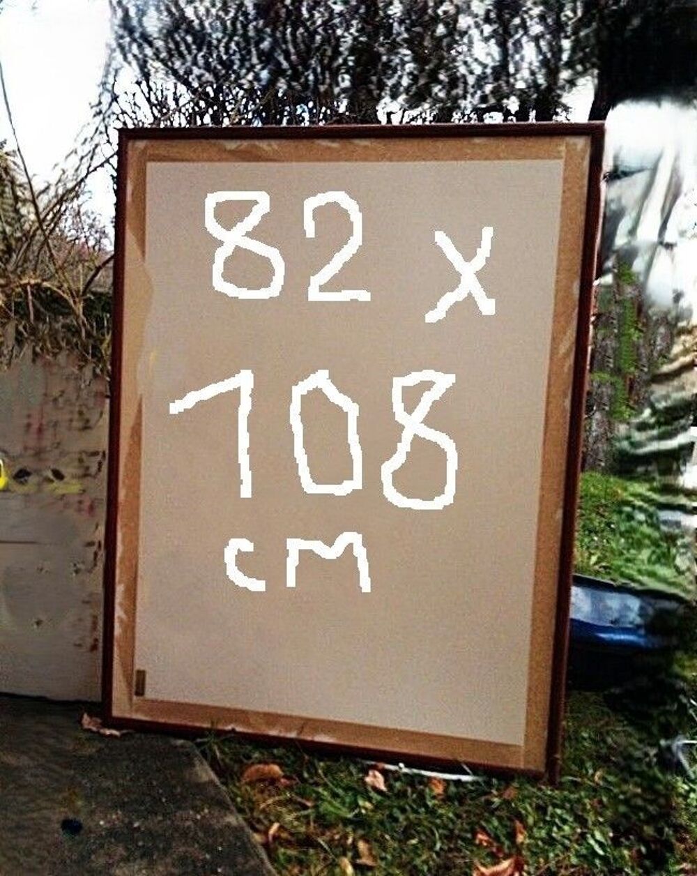 (5x) Grands cadres bois plastique et sous verre Décoration