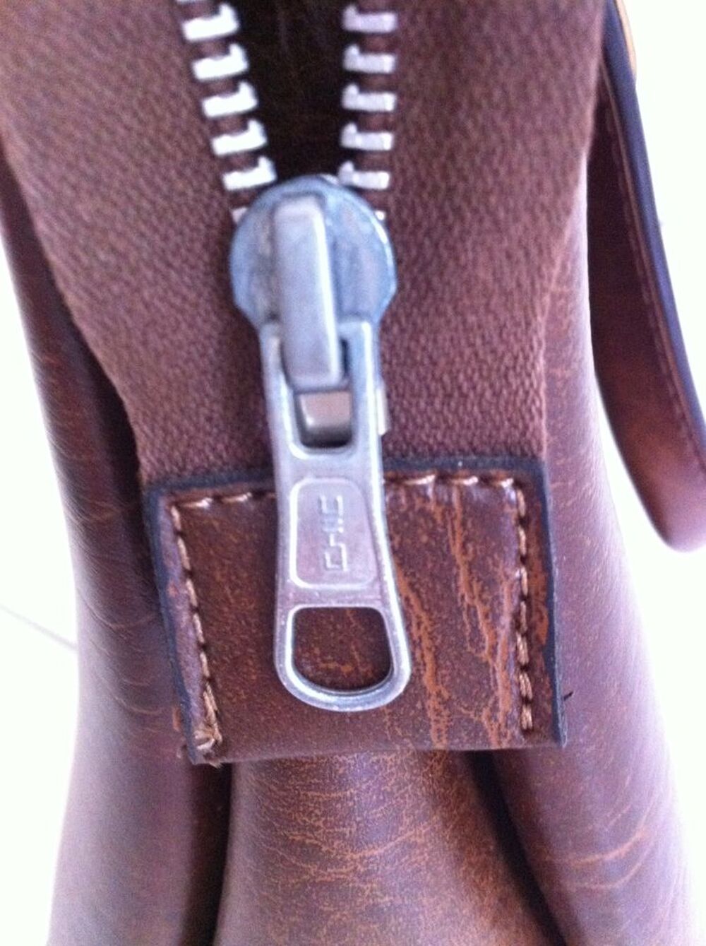 Sac &agrave; main, femme, marron, cuir Maroquinerie