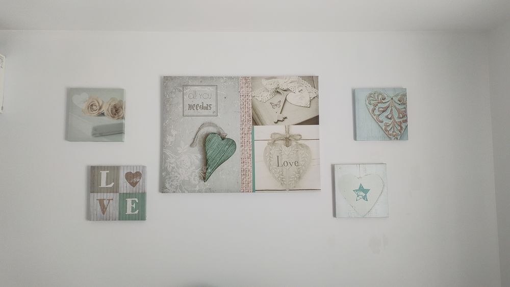 Tableaux (x5) sur Toile Tendue - Armature Bois Décoration