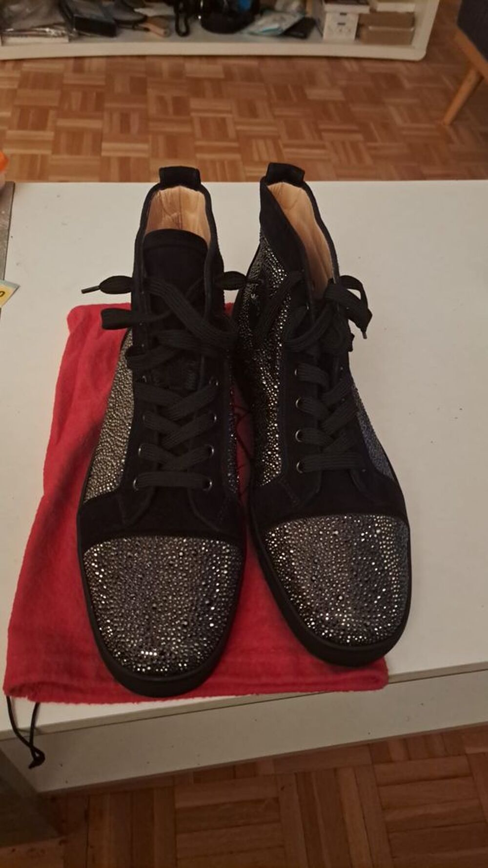Louboutin noir et strass Louis orlato rare taille 47 Chaussures