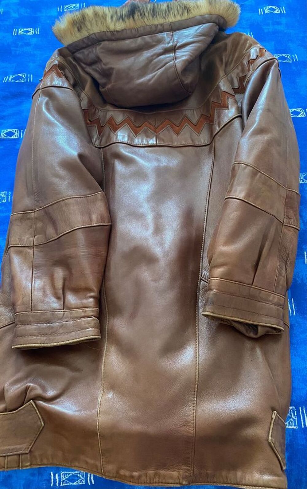 Manteau femme cuir agneau marron tr&egrave;s bon &eacute;tat T38 M Vêtements