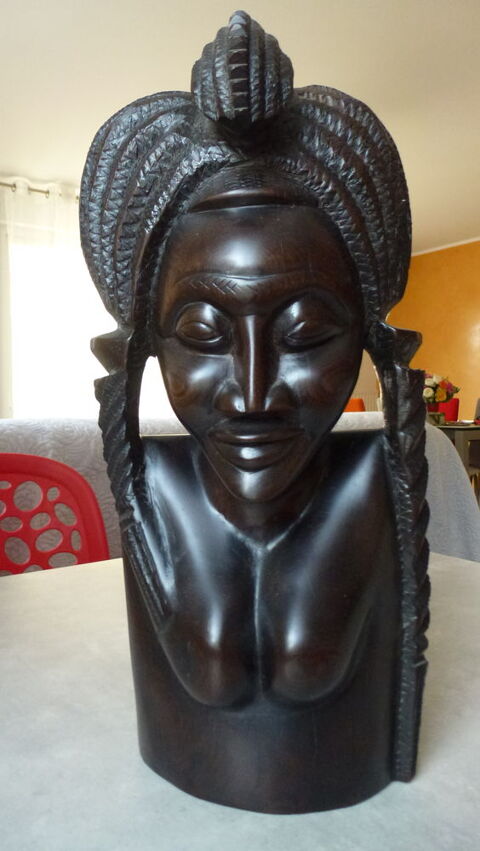 Couple de bustes africains en ebene 0 Hyres (83)
