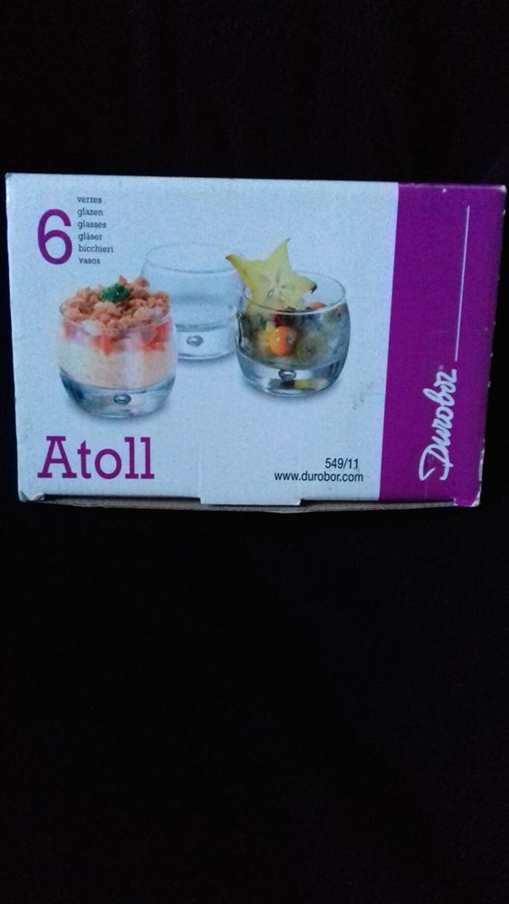 UNE BOITE DE VERRES DE MISE EN BOUCHES Cuisine