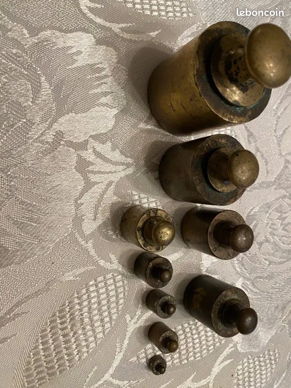 Ancienne Boite poids en laiton. Vintage Décoration