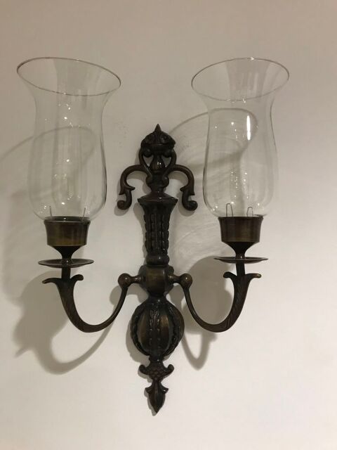 Applique murale � bougies en m�tal et verre 35 Obernai (67)