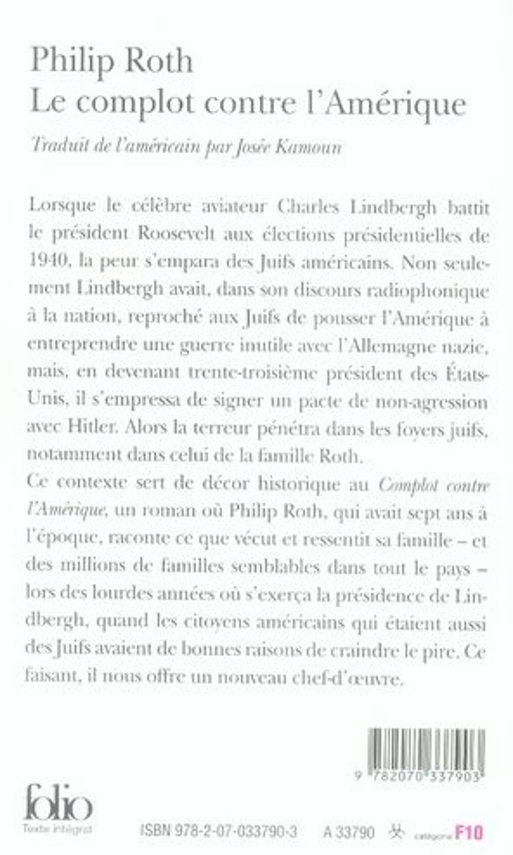 Le complot contre l'Am&eacute;rique Livres et BD