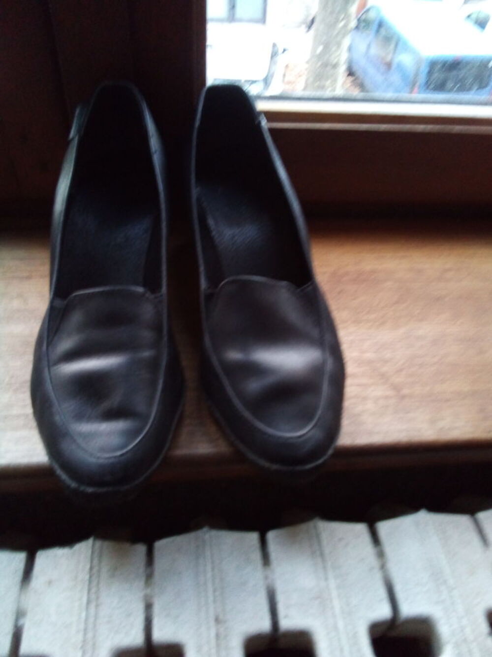 Chaussures Ted Lapidus Cuir Noir Taille 39,5 talon 5cm Chaussures