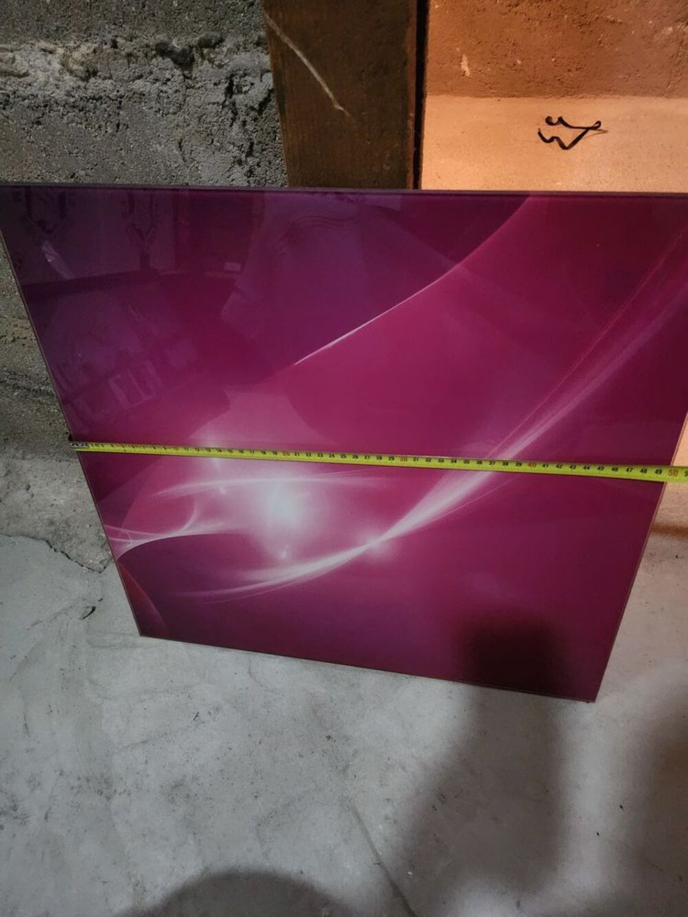 Tableau en verre rose Décoration