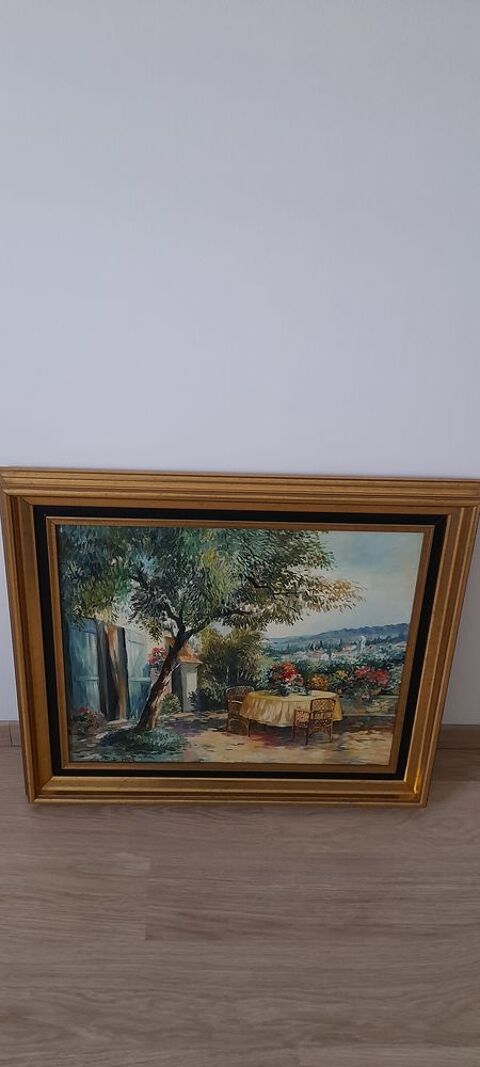 Huile S/Toile de Daniel DEJOUX  Jardin Fleuri  80 Saint-Quentin (02)