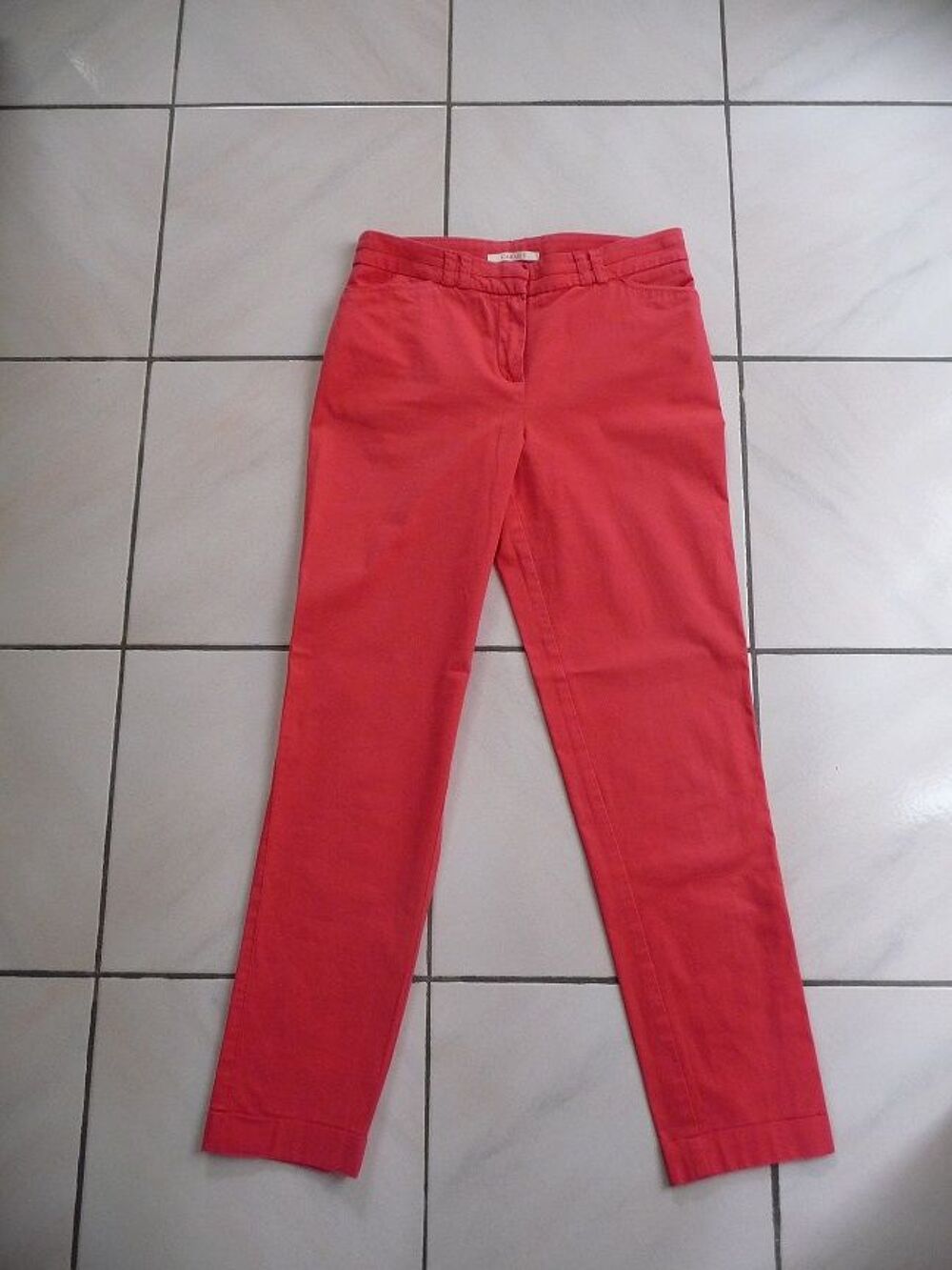 Pantalon corail marque CAMAIEU T. 34 Vtements