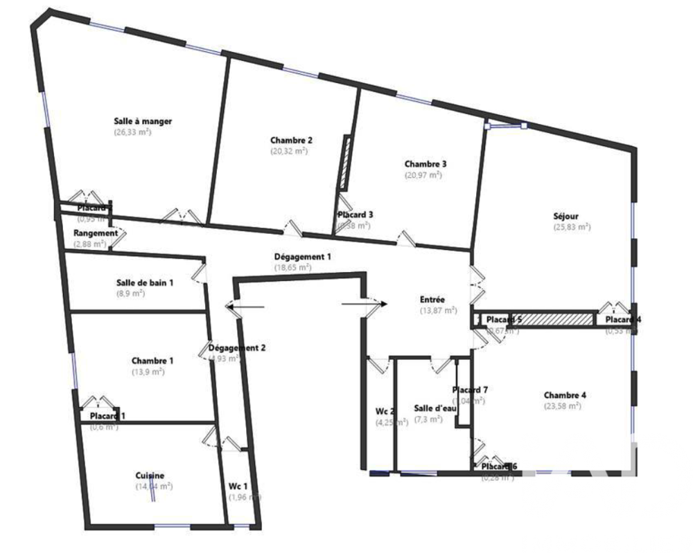 Vente Appartement 6 pièces