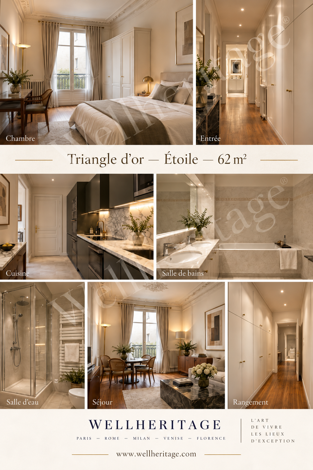 Vente Appartement Triangle d'Or-Etoile-appartement 62 m2 Paris 8