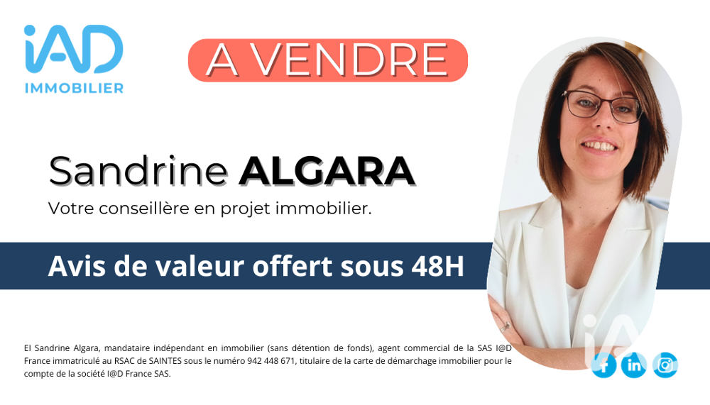 Vente Terrain Vente Terrain à bâtir 673 m&sup2; Saint-genis-de-saintonge